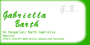 gabriella barth business card